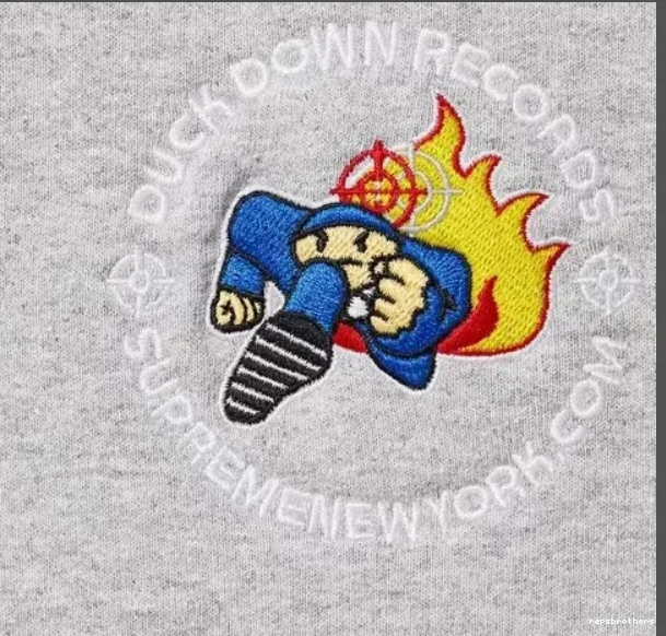 Records M Duck Down L Flower Hooded 22FW Grey Black S XL 0703